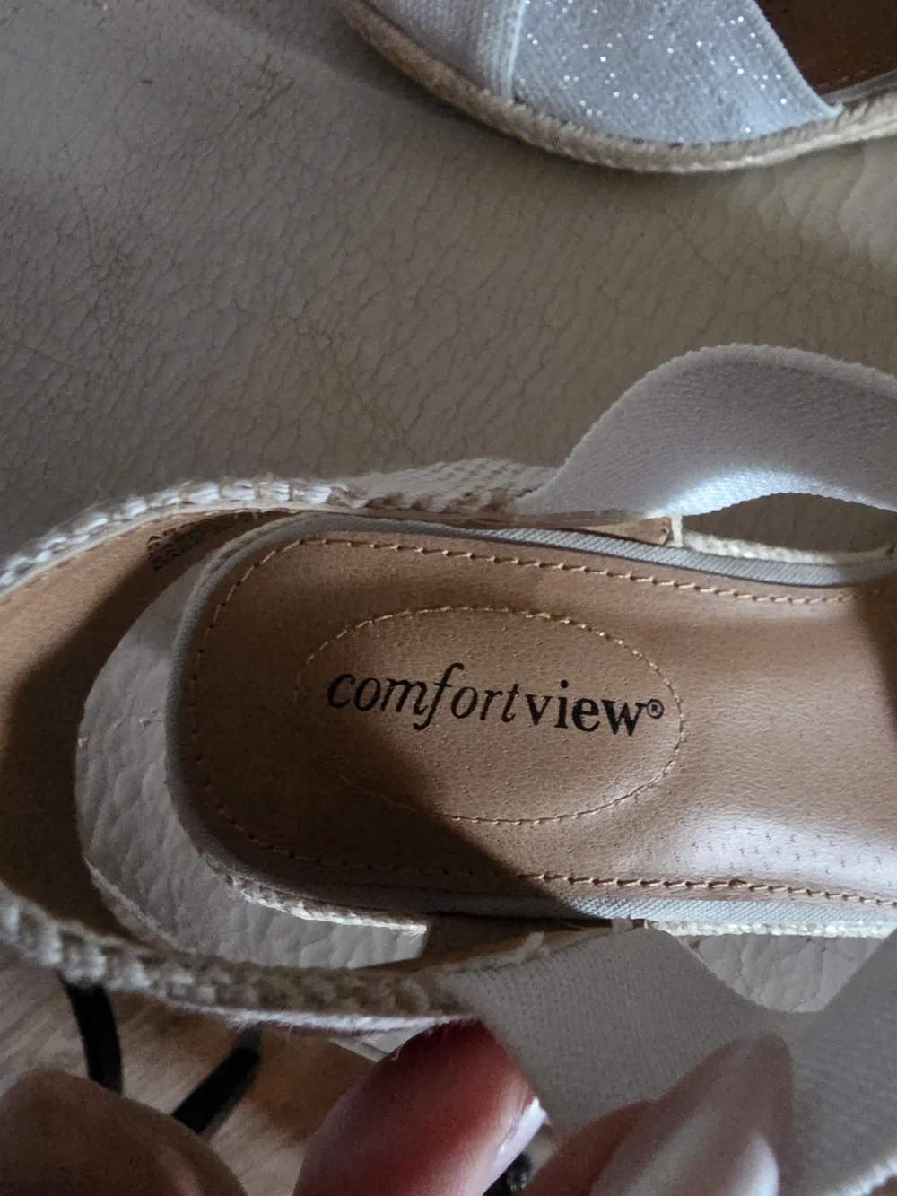 Women’s Cream Espadrille Wedge Sandals- Comfortview - Comfortable Summer Style